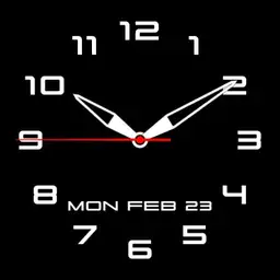 Day/Date White on Black