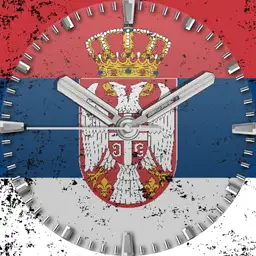 Serbia Flag Multi Info Europe Collection
