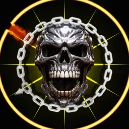Steel skull and hellfire
