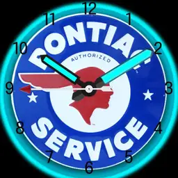 Pontiac 1950 neon clock