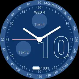 Tachymeter blue