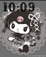 Kuromi ballerina black and white