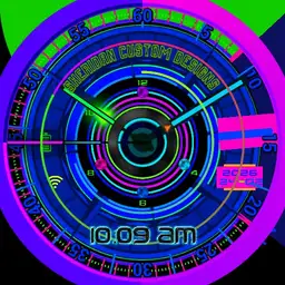 Neon Future Clock