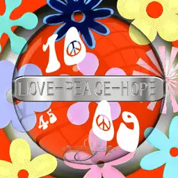 Love Peace Hope Orange Dim
