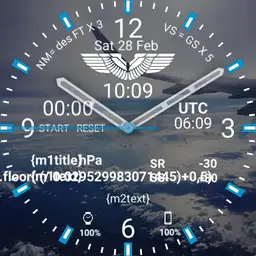 Aviation Pilot Watchface WING VIEW