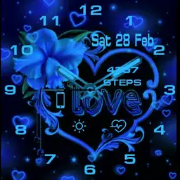brit blue heart flower