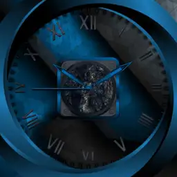 Blue and Grey watch face with motion.