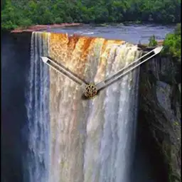 colourful waterfall