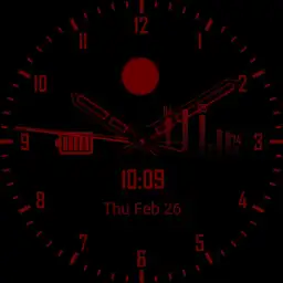 Minimal classic red watch face