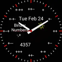 Electrical Binary Numbers, - and +