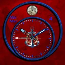 aro azul vermelho