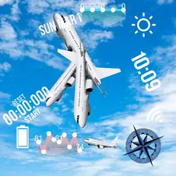 Plane time in the sky