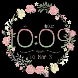 floral green pink