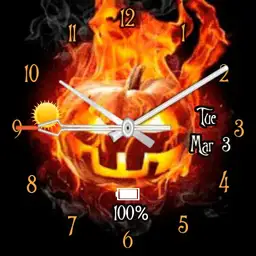 Flaming Pumpkin Head