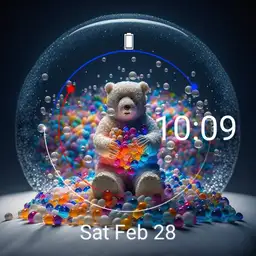 Bear in glass dome