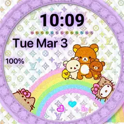 purple glitter rilakkuma