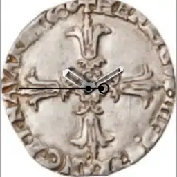 Silver, Henry IV, France, 1/4 Ecu, 1606