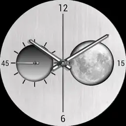 Brute LUNA Moonphase Minimalistic Split Seconds Steel Watch