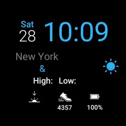 Apple weather blue
