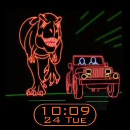 T-Rex Chasing Jeep
