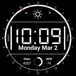 Daylight Dial with Digital Date/Time