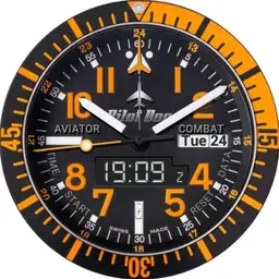Pilot Dog Aviator Combat Dual Time GMT Chrono 7