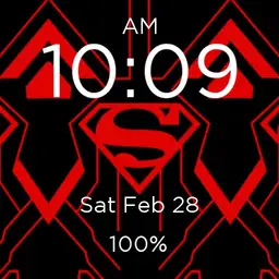 Red/Black Superman Watch Face