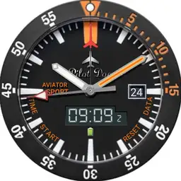 Pilot Dog Aviator Sport Dual Time Combo Diver 3b