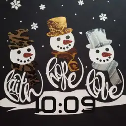 Faith Hope Love Snowmen - plwren