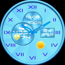 Ladys light blue face