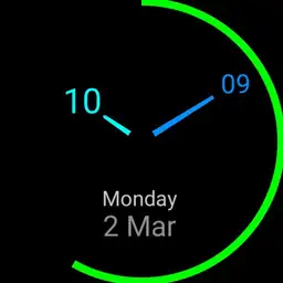 Screen Saver Clock Day date Battery Colored