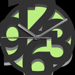 Brute XXL Big Time Numbers Minimalistic Watch Colours Dark