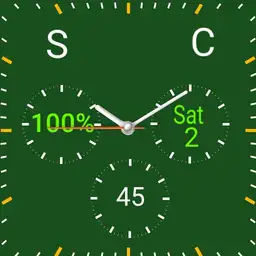 Analog green background orange Square DJ