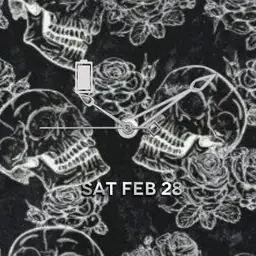 Chalk skull n roses