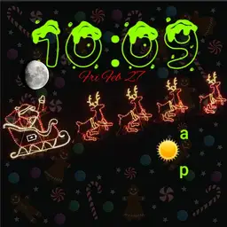 Santa in lights
