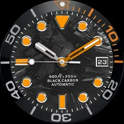 Brute CARBON FIBER Diver Military Field Watch Bezel Lume Colours