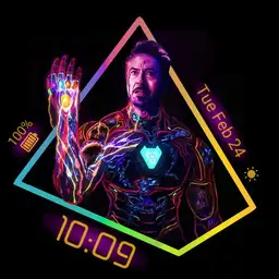 Neon Iron Man snap