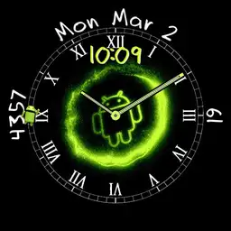 Android with digital time