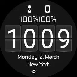 Simple digital battery and weather info