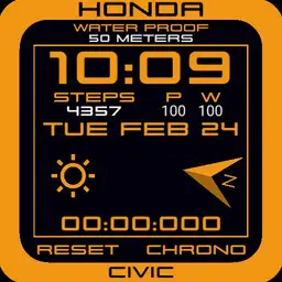 Honda Civic retro watch