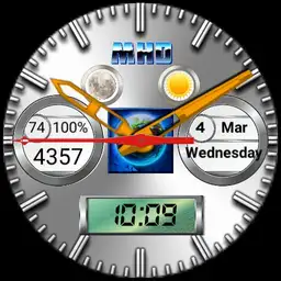 Silver earth watch