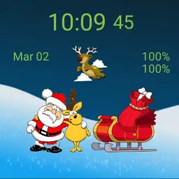 Santa and reindeer on a break Copy