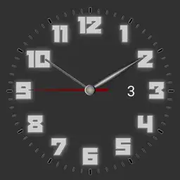 Glowing Analogue watch face