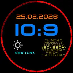 Colored digital watch