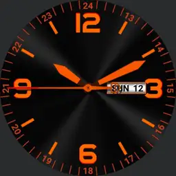 Orange on black. high visibility