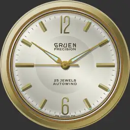 Gruen Precision Autowind C.1961 V2 Dark Face 2 in 1