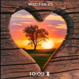 Heart sunset