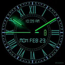analog/digital watch face
