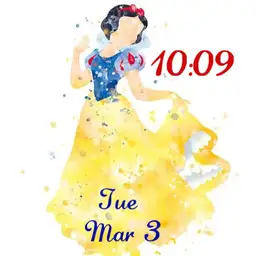 Snow White Watercolor Round