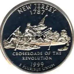 Cupronickel, U.S., Washington Quarter, NJ, 1999